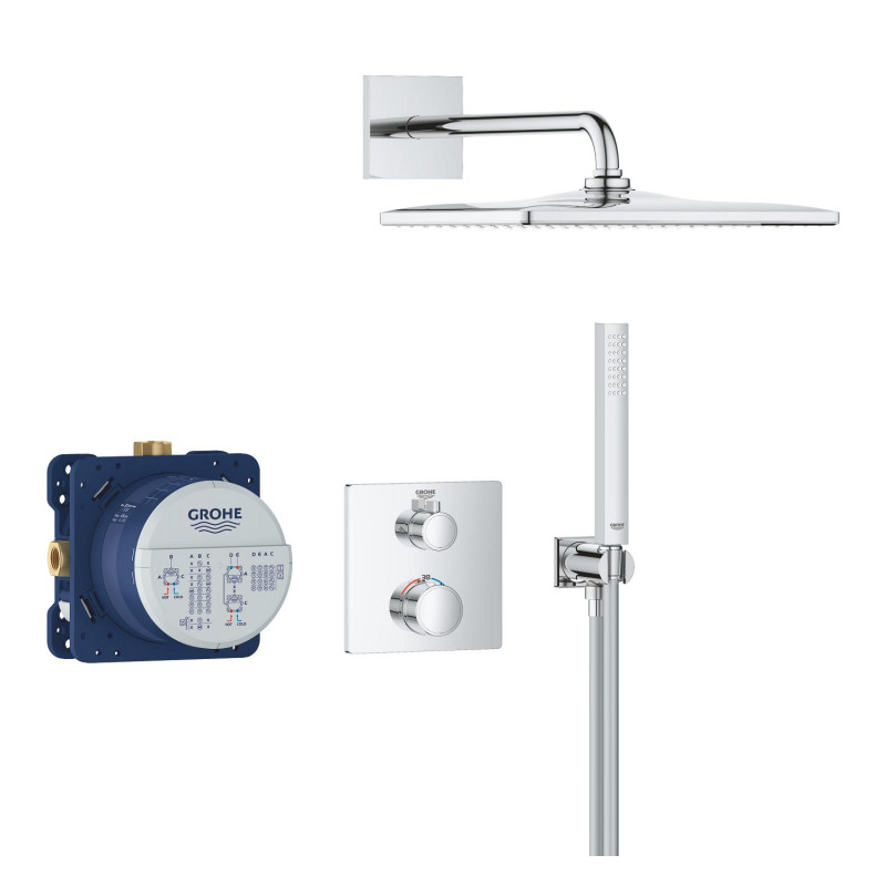 Душевая система скрытого монтажа с термостатом Grohe Grohtherm