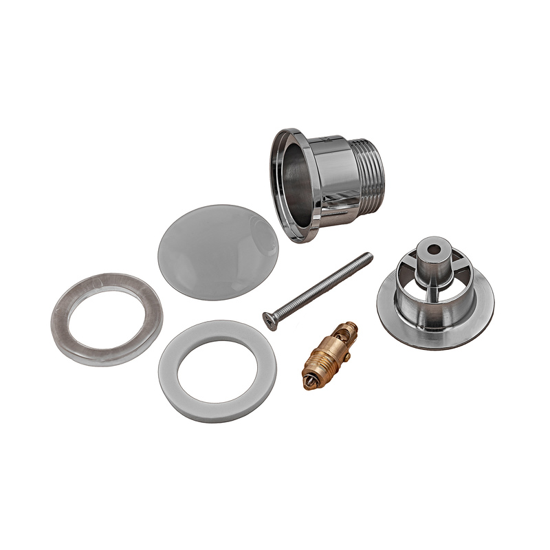 Донный клапан для умывальника Koer PW-01-11 1 1/4'' (кнопка) (Белая керамическая накладка)