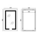 Зеркало Mixxus HARD MR06-50x80-CASE с LED Touch, Anti-fog, димером, рег. яркости, часами