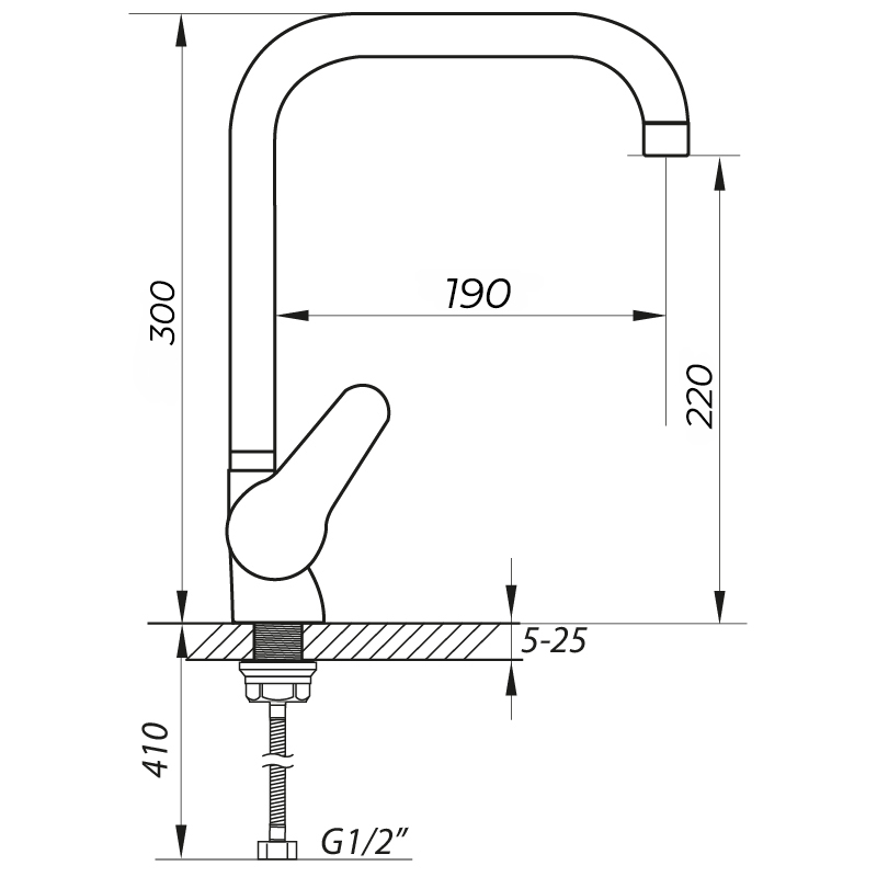 Смеситель для кухни Zerix SOP7 146