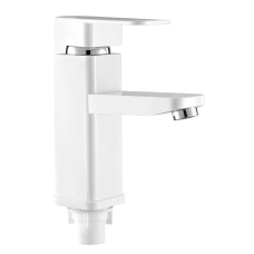 Смеситель для умывальника Plamix Kub-001 White (с подводкой)
