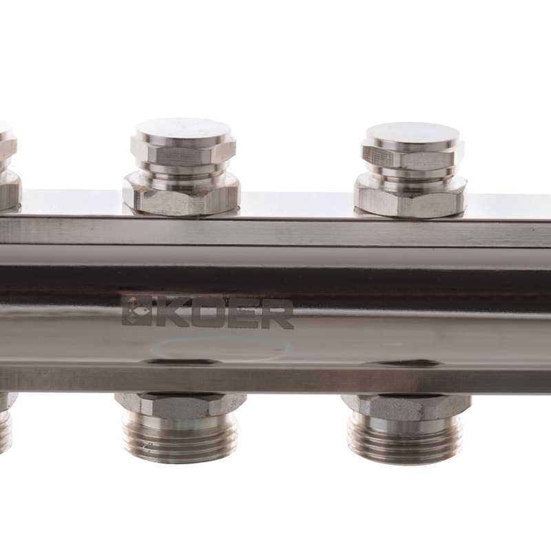 Коллекторный блок с термостатическими клапанами Koer KR.1100-02 1”x2 ways