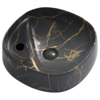 Раковина накладная MIXXUS PREMIUM WAVE-0201 MARBLE 430х430х150mm с отверстием под смеситель (MP6536