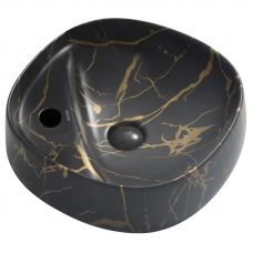 Раковина накладна MIXXUS PREMIUM WAVE-0201 MARBLE 430х430х150мм з отвором під змішувач (MP6536)