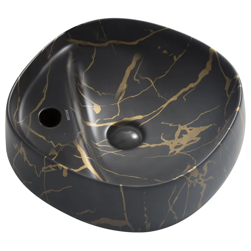 Раковина накладная MIXXUS PREMIUM WAVE-0201 MARBLE 430х430х150mm с отверстием под смеситель (MP6536