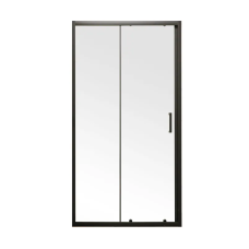 Двері в нішу Mixxus Premium DIVERSE SD01-100x185-TR Чорний прозоре скло 5мм