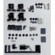 Двері в нішу Mixxus Premium DIVERSE SD01-100x185-TR Чорний прозоре скло 5мм