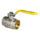 Кран шаровой KOER KR.214.G - 1 1/2" FF ГГВ YELLOW, ручка "рычаг" желтая