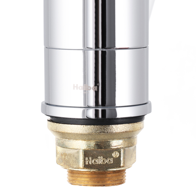 Смеситель для умывальника Haiba Magic 555 (15 см) с синей ручкой