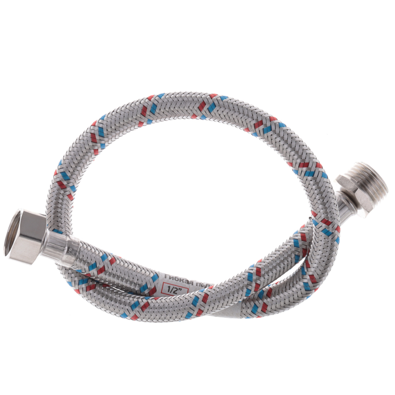 Гибкий шланг для подключения воды гайка 1/2'' - Штуцер 1/2'' (50 см) Zerix