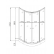 Душевая кабина с низким поддоном Mixxus PLAIN SCT02-100x100x195-FB SATIN матовое стекло 4мм (MI6897