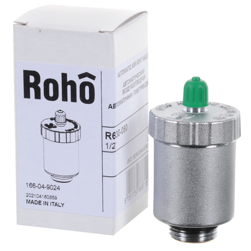 Воздухоотводчик автоматический Roho R630-050 - 1/2" (никель)