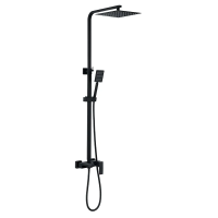 Душевая колонна со смесителем Zerix KUB-008-J Black из нерж. стали SUS304