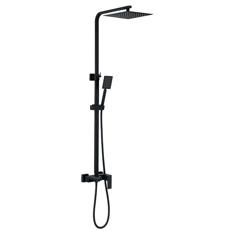 Душевая колонна со смесителем Zerix KUB-008-J Black из нерж. стали SUS304