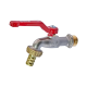 Кран садовый Roho R353-050 -1/2" ручка "рычаг" красная