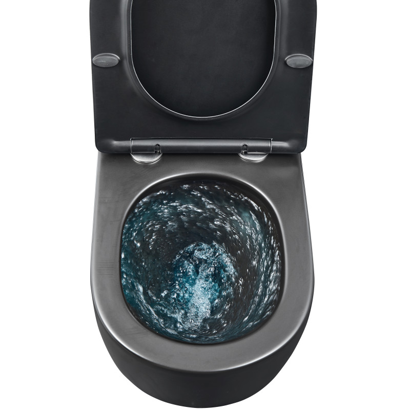 Подвесной унитаз Mixxus Premium BEVEL-0301-T3 BLACK 515х355х365mm, система смыва TORNADO 3.0 (MP659
