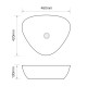 Раковина накладная Mixxus Premium WAVE-0104 MARBLE 460х420х130mm