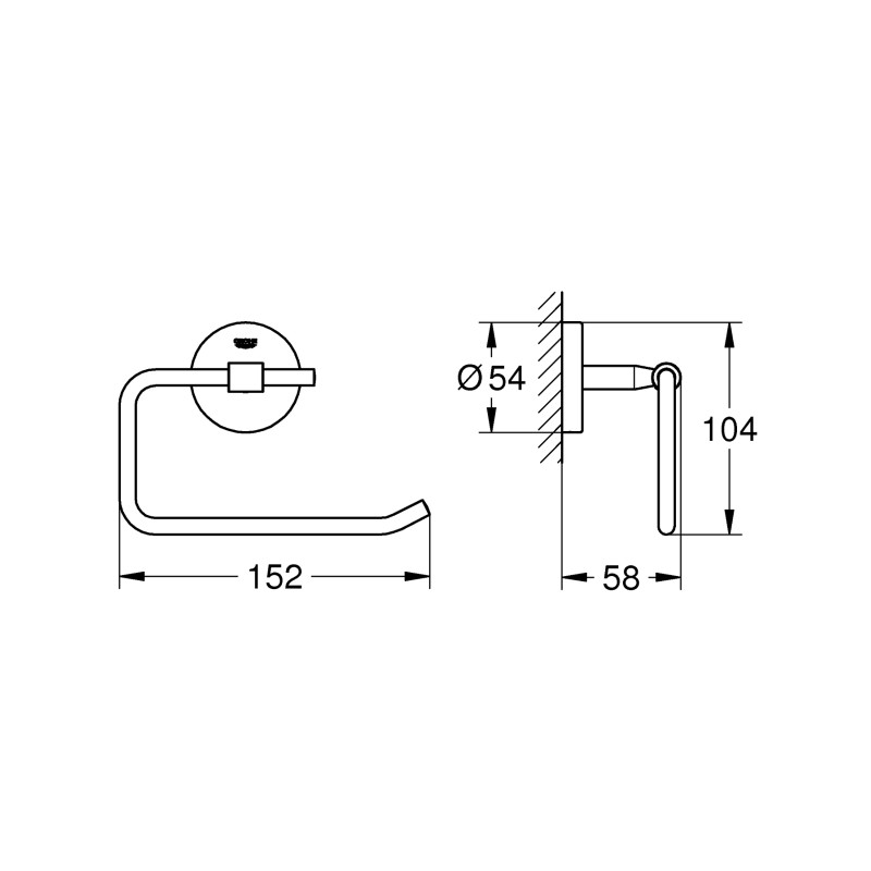 Держатель для туалетной бумаги Grohe Bau Cosmopolitan Neutral