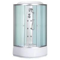 Бокс душевой с гидромассажем Mixxus STRONG SBH01-90x90x215-FB SATIN с высоким поддоном