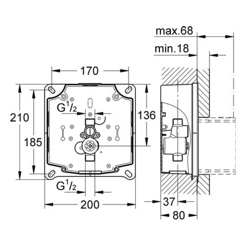 Cмывное устройство для пиcсуара Grohe Rapido UMB