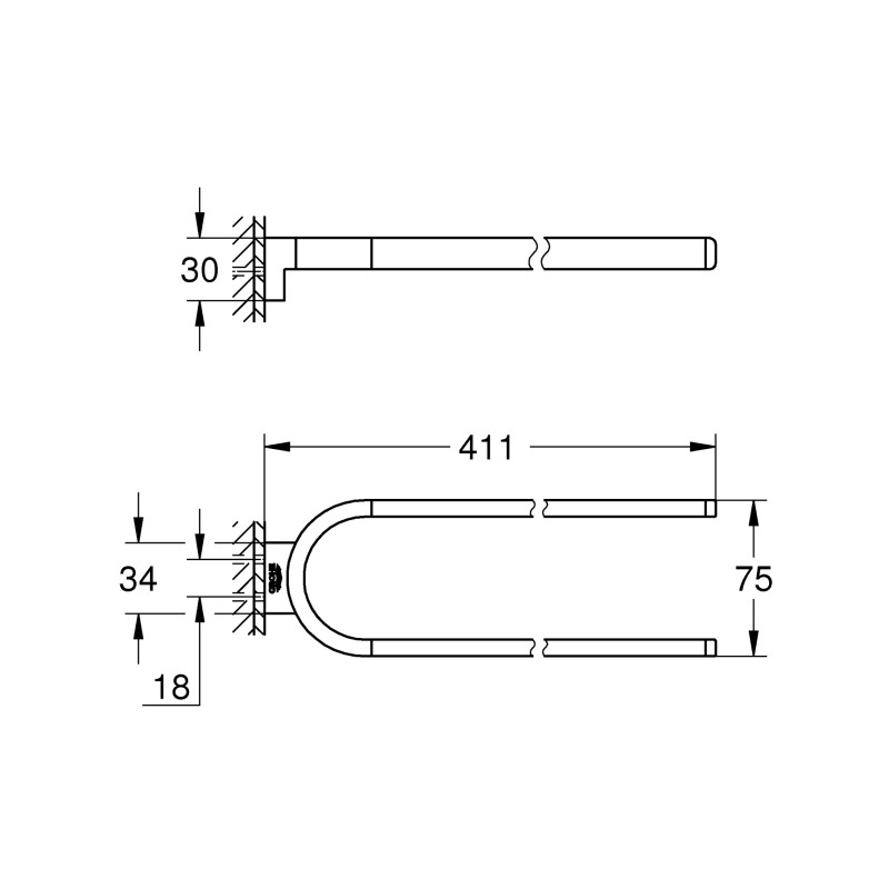 Двойной держатель для полотенец Grohe Selection