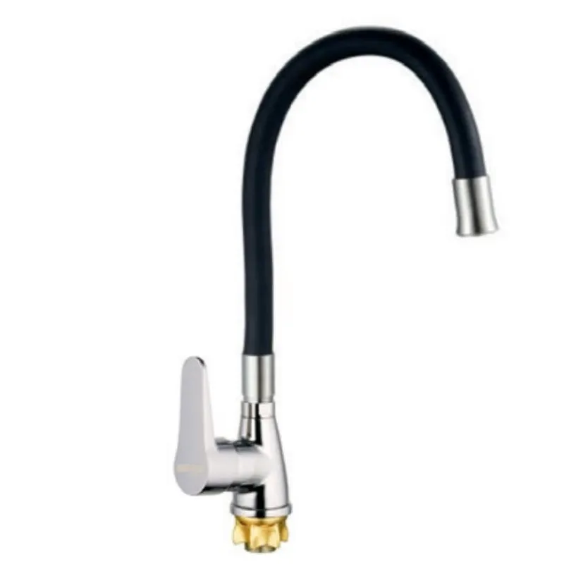 Смеситель для кухни Mixxus SOP4-146 Reflector Black с черным силиконовым изливом