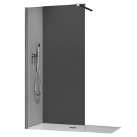 Душова перегородка Koer SR SP01-100x200-TR-01 Walk-In прозоре скло Easy Clean 8мм, хром (KR53)