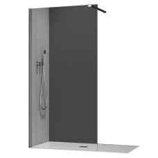Душова перегородка Koer SR SP01-100x200-TR-01 Walk-In прозоре скло Easy Clean 8мм, хром (KR53)