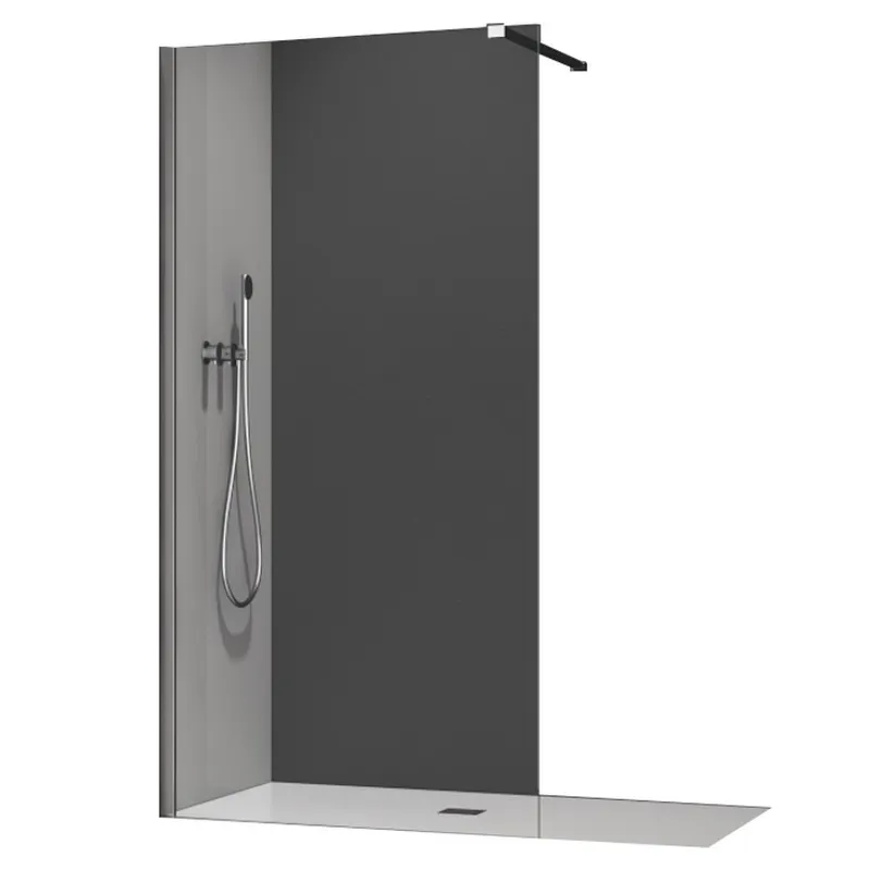Душова перегородка Koer SR SP01-100x200-TR-01 Walk-In прозоре скло Easy Clean 8мм, хром (KR53)