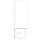 Душова перегородка Koer SR SP01-100x200-TR-01 Walk-In прозоре скло Easy Clean 8мм, хром (KR53)
