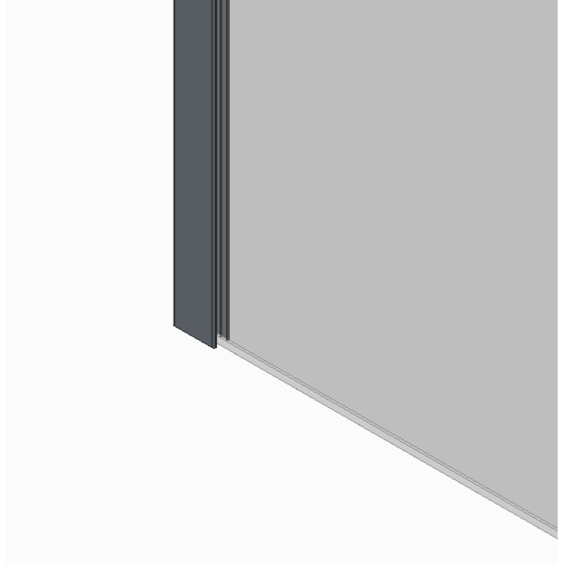 Душова перегородка Koer SR SP01-100x200-TR-01 Walk-In прозоре скло Easy Clean 8мм, хром (KR53)