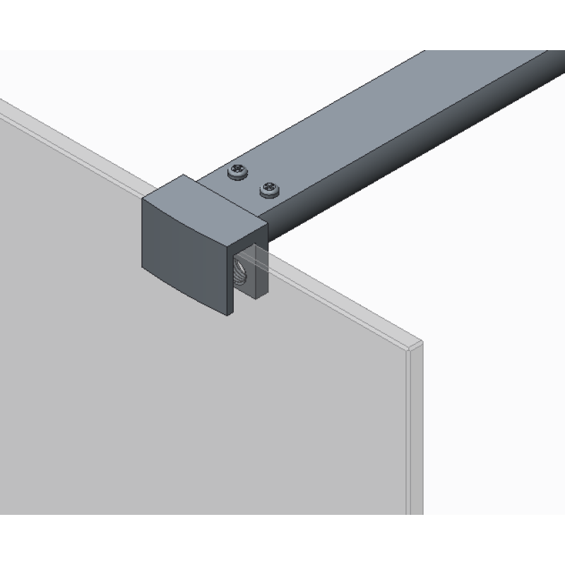 Душова перегородка Koer SR SP01-100x200-TR-01 Walk-In прозоре скло Easy Clean 8мм, хром (KR53)