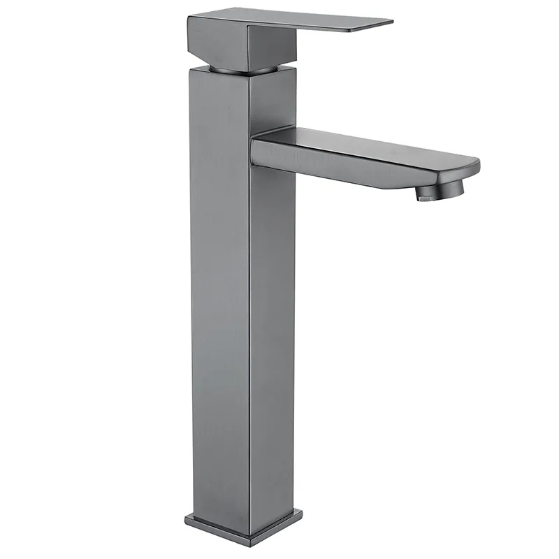 Смеситель для умывальника Mixxus KUB-001-High graphite из нерж. стали SUS304