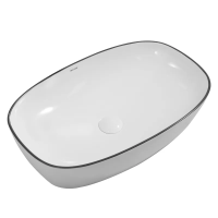 Раковина накладная Mixxus Premium DIVERSE-0111 EDGE BLACK 600х380х140mm