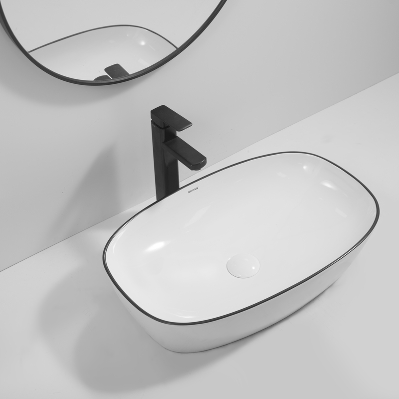 Раковина накладная Mixxus Premium DIVERSE-0111 EDGE BLACK 600х380х140mm