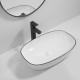 Раковина накладная Mixxus Premium DIVERSE-0111 EDGE BLACK 600х380х140mm