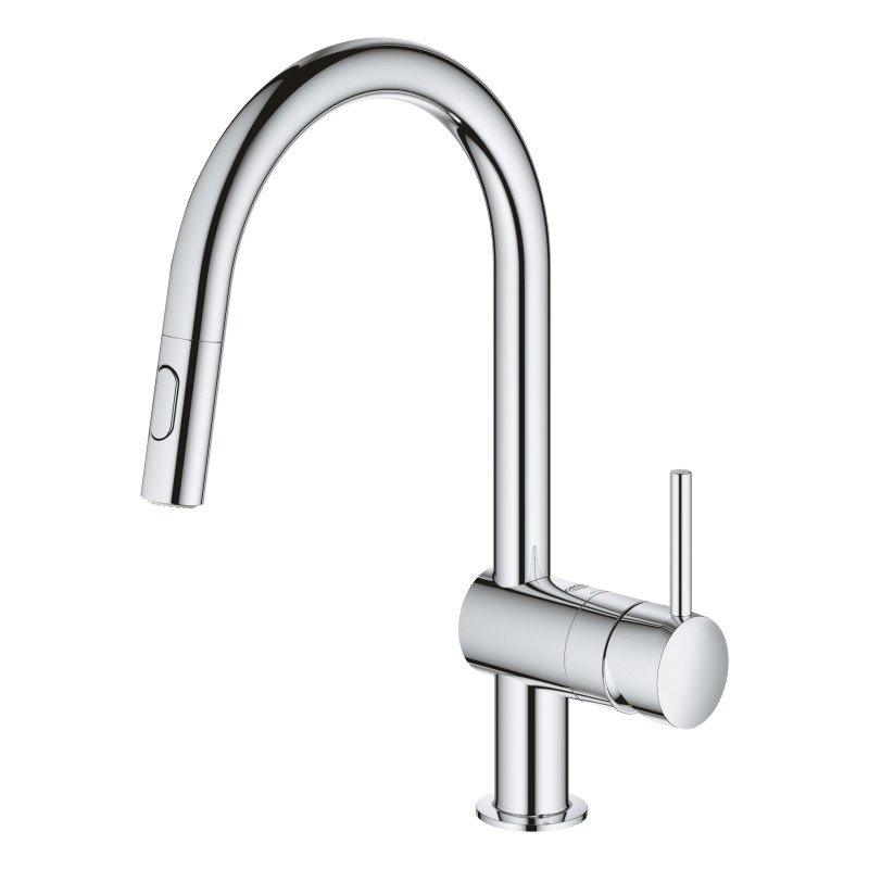 Смеситель для кухни с выдвижным изливом Grohe Minta