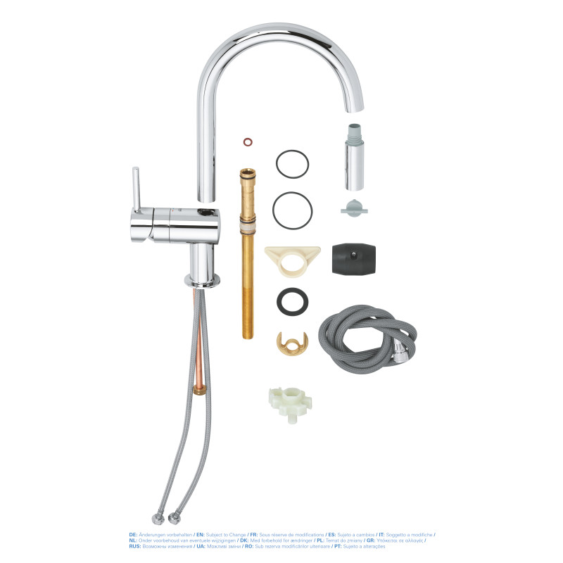 Смеситель для кухни с выдвижным изливом Grohe Minta