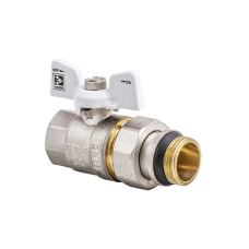 Кран с американкой 3/4" "антипротечка" (Koer KR.227.W-Gi) белый