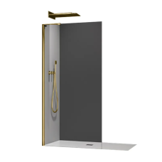 Душова перегородка Koer SR SP02-100x200-TR-12 Walk-In проз.скло Easy Clean 8мм, матове золото (
