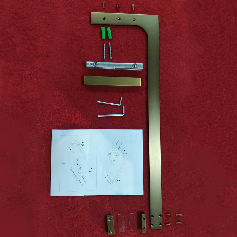 Душова перегородка Koer SR SP02-100x200-TR-12 Walk-In проз.скло Easy Clean 8мм, матове золото (