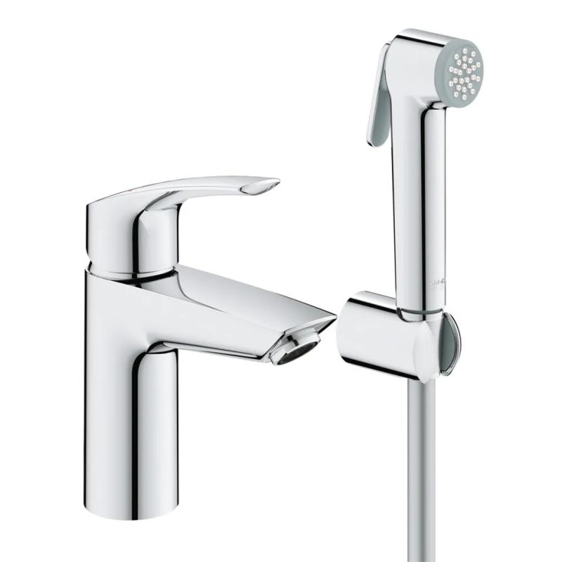 Смеситель для раковины с гигиеническим душем Grohe Eurosmart New