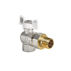 Кран с американкой 1/2" (Koer KR.228.W) угловой белый