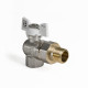 Кран с американкой 1/2" (Koer KR.228.W) угловой белый