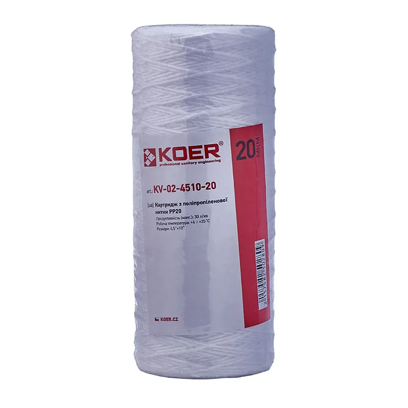 Картридж из полипропиленовой нити Koer KV-02-4510-20 (PP20 4,5"x10")
