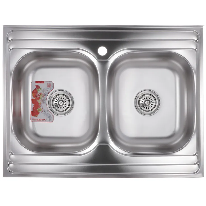 Мойка кухонная Zerix Z8060B-08-180MD Double (micro decor)