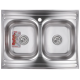 Мойка кухонная Zerix Z8060B-08-180MD Double (micro decor)