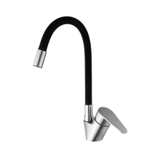 Смеситель для кухни Mixxus NEO-011 REFL.Black с силиконовым изливом