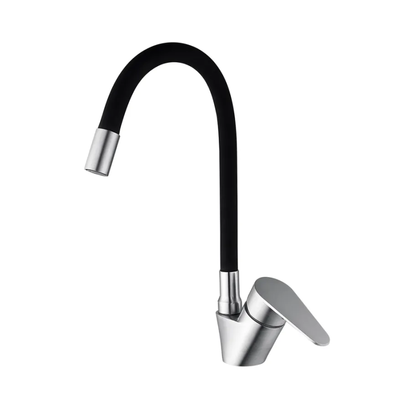 Смеситель для кухни Mixxus NEO-011 REFL.Black с силиконовым изливом