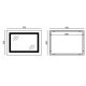 Зеркало Mixxus WARM MR12-70x50-REVERSE с LED Touch, Anti-fog, димером, регулировкой яркости (MI6670